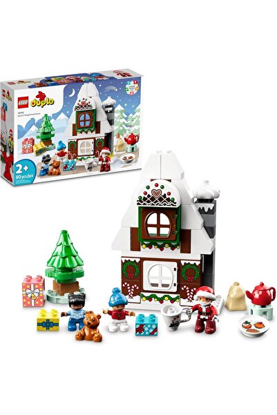 LEGO مجموعة بناء بيت سانتا من دوبلو 10976؛ مجموعة ألعاب عيد الميلاد؛ هدية للأ...