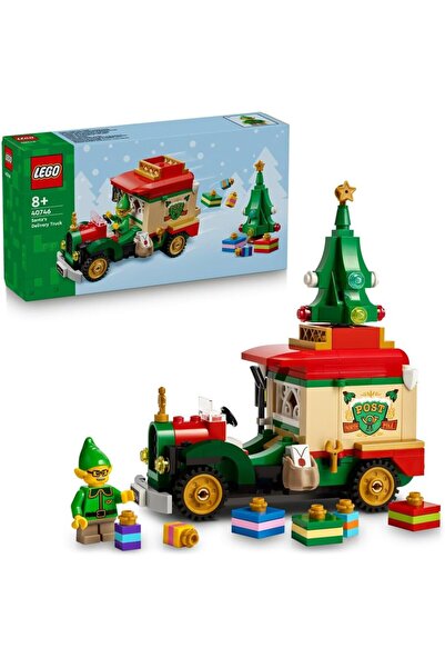 LEGO لعبة شاحنة سانتا الكلاسيكية - نموذج ملون للعب والعرض شجرة عيد الميلاد، ه...