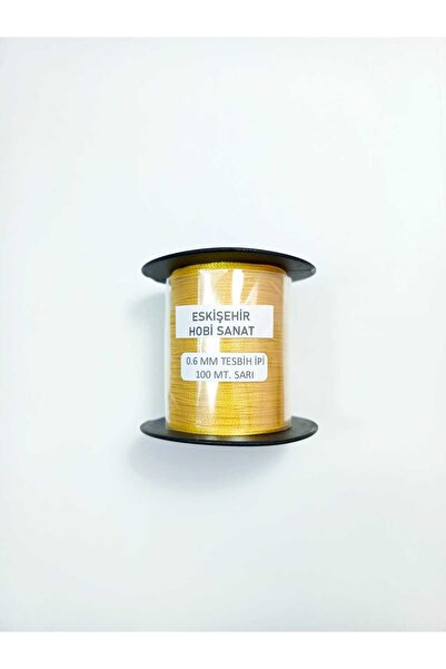 Eskişehir hobi sanat 0.6 mm 100 Meters Rosary String Yellow