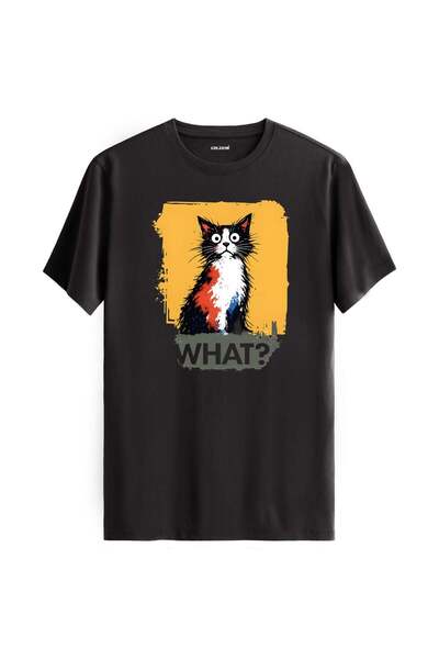 Colermi Confused Cat Design T-Shirt