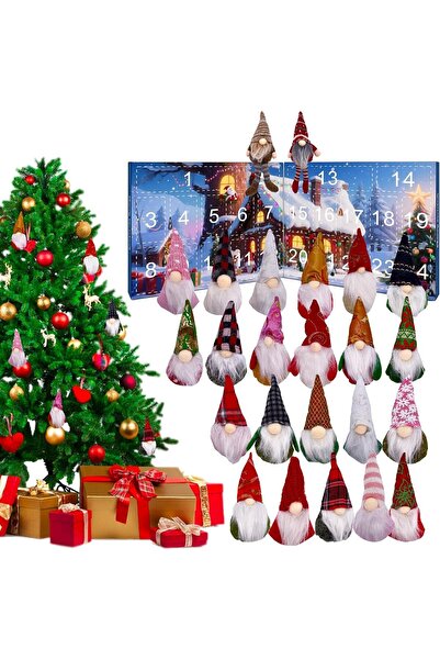 OEM Calendar de Advent cu Spiriduși de Crăciun Set 24 Figuri Plusate