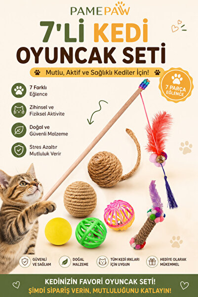 PAMEPAW Jüt Ip Sarma Top , Jüt Kuyruklu Top , Çıngıraklı Top 2'li , Renkli To...