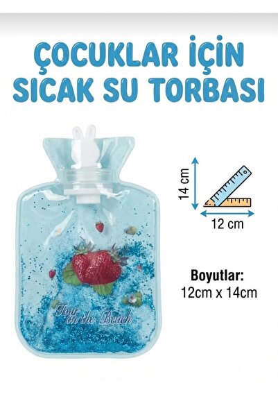 DNZ.CO Mini Sıcak Su Torbası - Bebek ve Çocuklar İçin Termofor - Simli Çilek ...