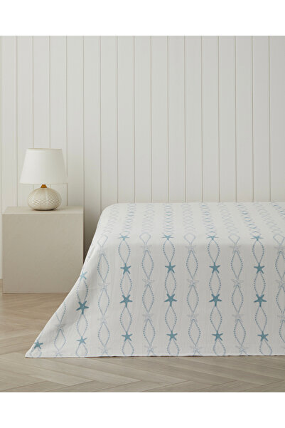 English Home Starfish Çift Kişilik Pike 200x220 cm Mavi