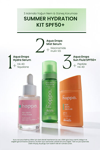the hoppa. Hoppa Summer Hydration Kit SPF50+ Nemlendirici & Güneş Koruyucu 3 ...