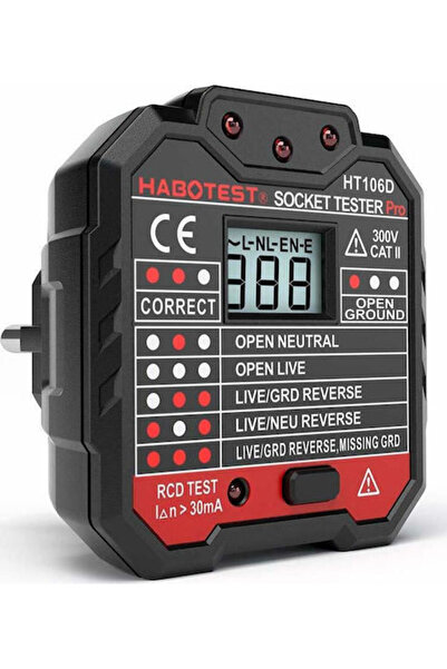 Habotest HT106D Ψηφιακός Ελεγκτής Καλωδίων και Ηλεκτρικών Πριζών