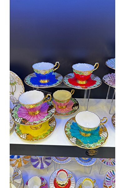 Handmade ESTERHOMEDECOR طقم فناجين قهوة بورسلين 6 أشخاص