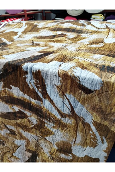 ünsal tekstil Desenli Bambu Keten Kumaş(1 Metre × 1.5 En)