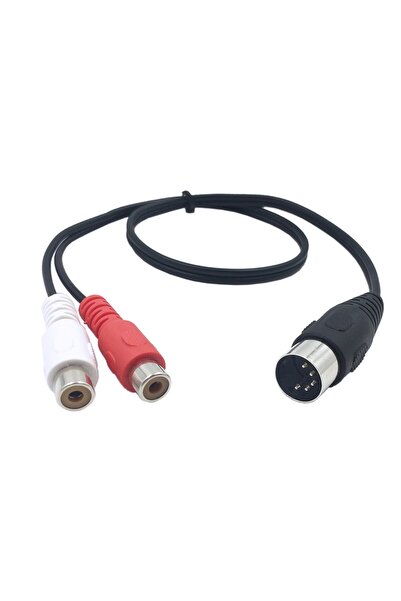 CERRXIAN 5-Pin DIN to 2 RCA Audio Cable 0.5m for B&O Naim Quad Stereo – Black