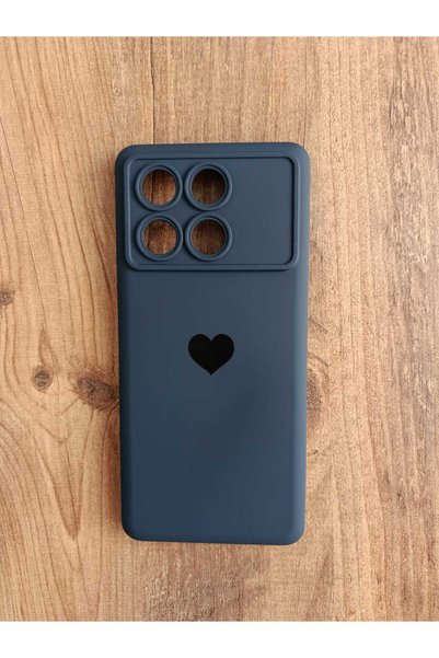 Newon غطاء هاتف POCO X6 PRO 5G مطبوع عليه شكل قلب من السيليكون المخملي (لون أ...