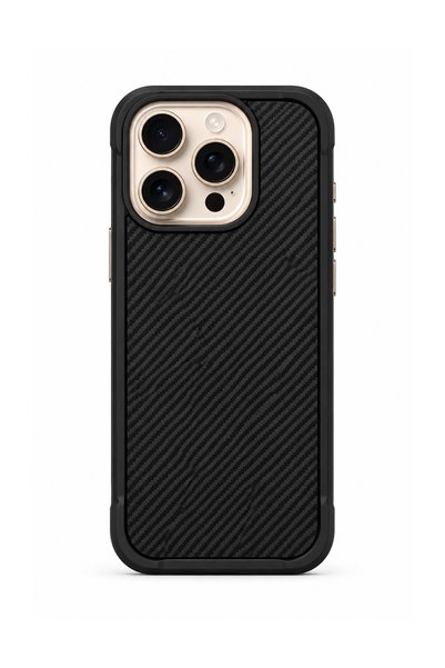 Brabus حافظة هاتف أصلية مغلفة بالألياف متوافقة مع MagSafe لهاتف iPhone 16 Pro...