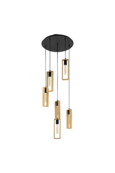 Cojom Candelabru Bloom 6N, lemn, wenge, 6XE27