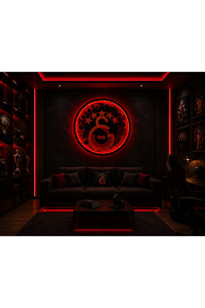 PLATRE STUDIO Galatasaray Dokulu LED Işıklı Ay Tablosu