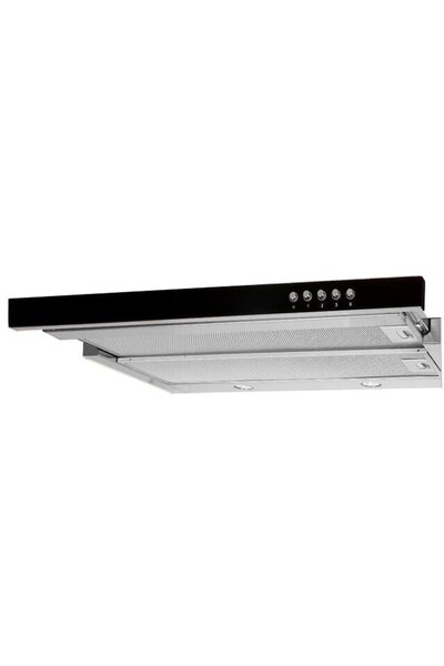 Akpo WK-7 LIGHT GLASS 50 INOX Black, Hood, 3 speeds, 132W, lighting power 70W...