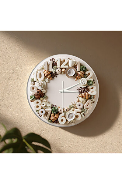 no26dekor Dekoratif Duvar Saati – 33 cm UV Baskılı MDF Duvar Saati