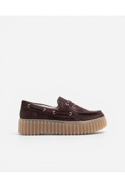 CLARKS Torhill Boat Dark Brown Suede Kadın Koyu Kahve Günlük Ayakkabı 26186647