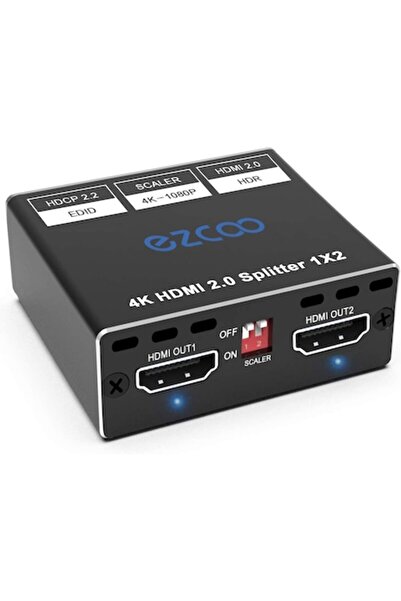 EZCOOL Splitter HDMI EZCOO 1 intrare 2 ieșiri 4K 60Hz 4:4:4 HDR Dolby Vision ...