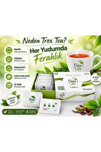 Trex Tea Herbal Tea 60 Sachets |   Suitable for Daily Use