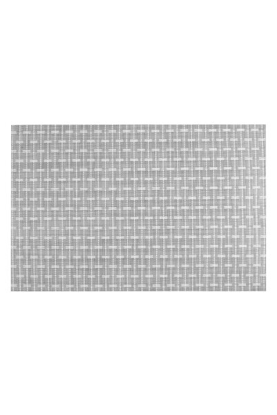 OEM Suport Pentru Farfurii, Alb, Model Geometric, Piele artificială, 45x30cm