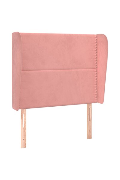 vidaxl Tăblie de pat cu aripioare, roz, 83x23x118/128 cm, catifea