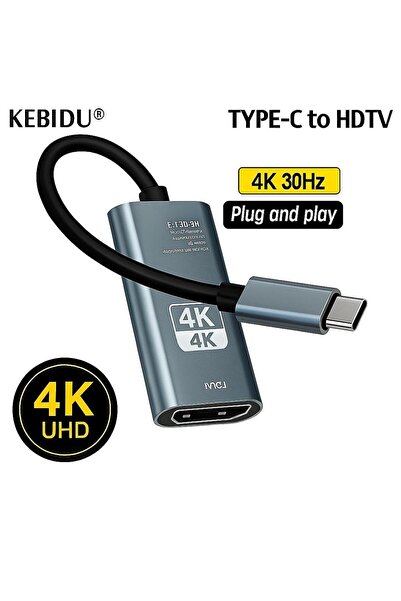 OEM KEBIDU USB-C to HDMI Adapter 4K 30Hz – Plug & Play για MacBook, iPhone 15...