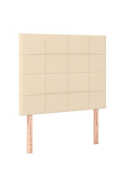 vidaxl Tăblie de pat crem 80x5x118/128 cm, material textil