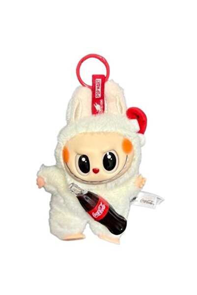 OEM Figurină de pluș Bubu CocaCola, cu breloc, moale și pufoasă, albă, 22 cm