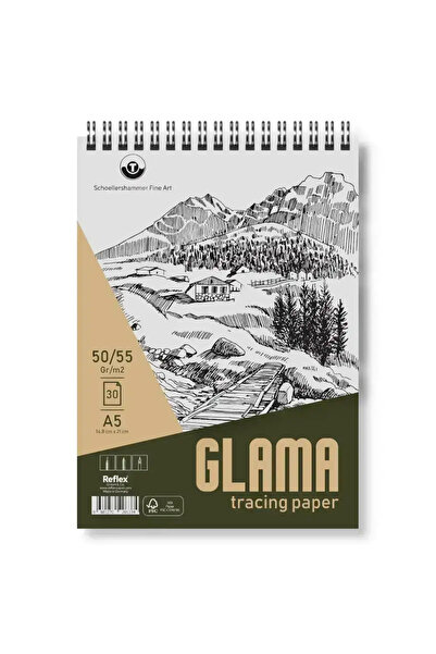 Schoellershammer Glama Tracing Paper Aydinger Eskiz Defteri 50-55 gr A5 30 Ya...