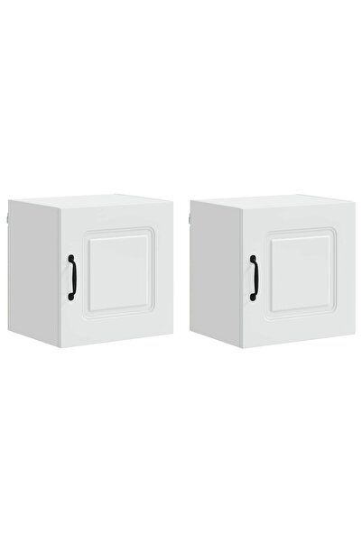 vidaxl Dulap de bucătărie Kalmar 2 pcs Alb 40 x 31 x 40 cm