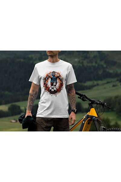 iLovePrints Dynamic Soccer Player Artwork Tshirt