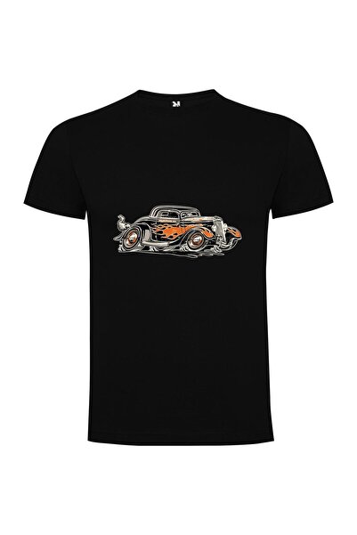iLovePrints Flaming Vintage Cruiser Tshirt