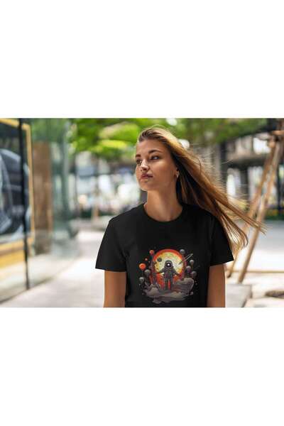 iLovePrints Astronaut in a Surreal Space Setting Tshirt