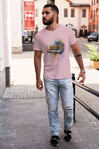 iLovePrints Colorful Abstract Piano Art Tshirt