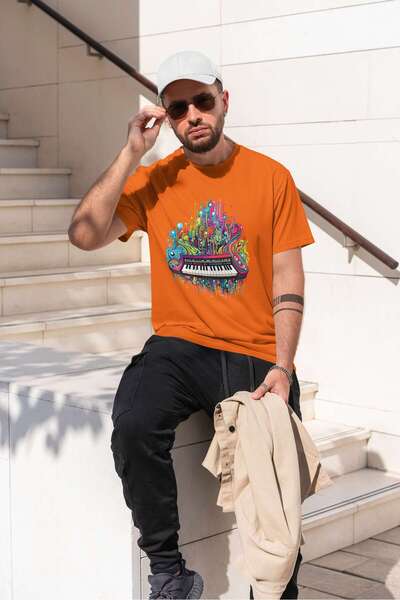 iLovePrints Colorful Abstract Piano Tshirt