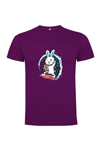 iLovePrints Surfing Electrixbunny Rabbit Tshirt