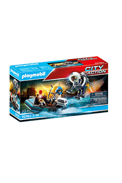 Playmobil 70782 Σύλληψη ληστή έργων τέχνης από αστυνομικό jetpack