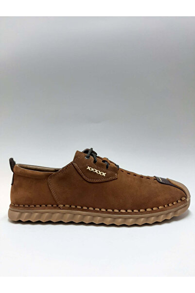 Luis Figo Genuine Leather Nubuck Lace-Up Tan Color Daily Comfortable Sandal M...
