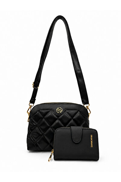 Sanmorris Set portofel cu geantă de umăr și crossbody, cu 4 compartimente, cu...