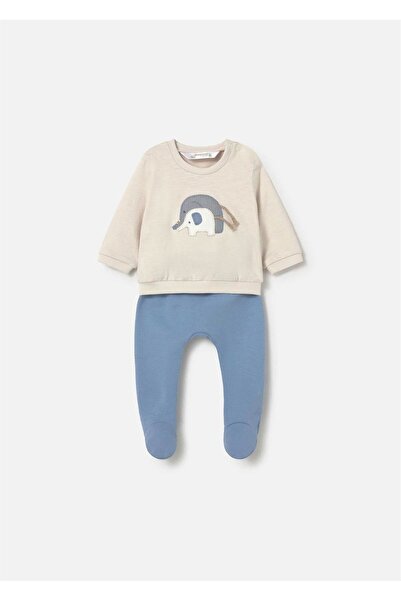 MAYORAL Baby Boy Sweatshirt with Booties Top and Bottom Set Blue 1599