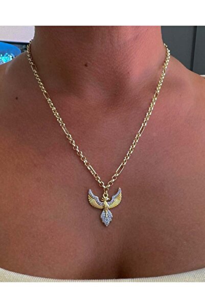 neslyaccessories 14K Gold Anka Kraliçesi Kolye - 50 cm