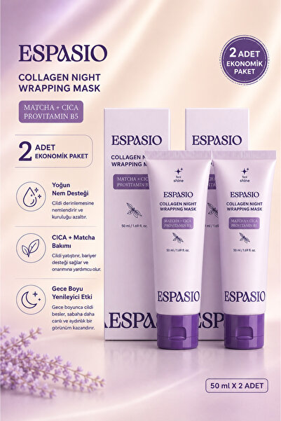 2 Adet Kolajen Yüz Maskesi Soyulabilir (Peel Off) | Hyaluronik Asit & Cica & Niacinamide | Leke Karşıtı Nemlendirici 50 ml