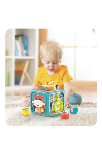 Zuu Baby Işıklı ve Müzikli 6in1 Aktivite Küpü Mavi