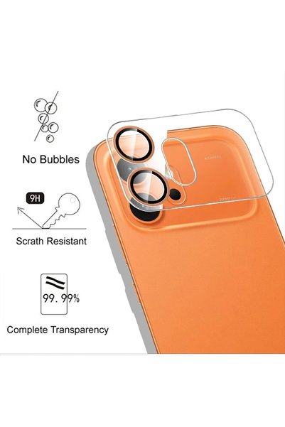 m.tk moveteck Honor 600 Compatible Transparent Full Cover Camera Protection Lens Protector Tempered Glass with Orange