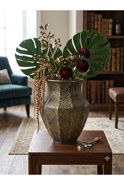 PANALI Pnl-Mg89 m Metal Decorative Flower Pot 41.5 X 32 cm