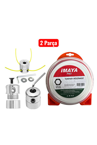 İMAYA 2'Li Eko Paket | Tırpan Örümcek Başlık +6 Köşe Tırpan Misinası