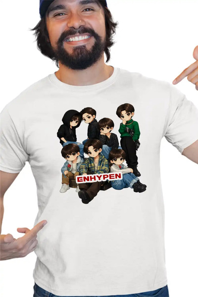 OEM Μπλουζάκι K-pop Enhypen Καρτούν Εμπορεύματα