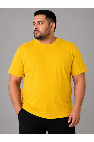ANNEX Tricou supradimensionat pentru bărbați, cu gâtul în formă de O, de culo...