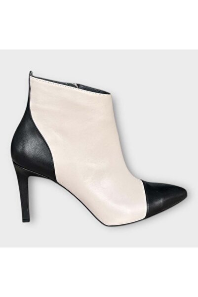 Hayati Arman Women's Genuine Leather Zippered Pointed Toe Thin Heeled Boots B...