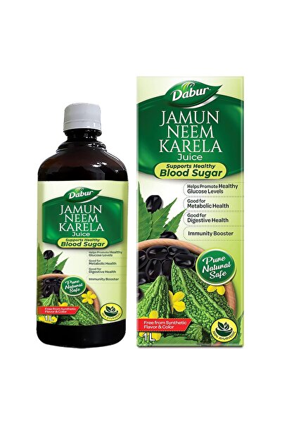 Dabur Jamun Neem Karela Juice - 1L | Level & Reduces Bad | Good for Metabolic...
