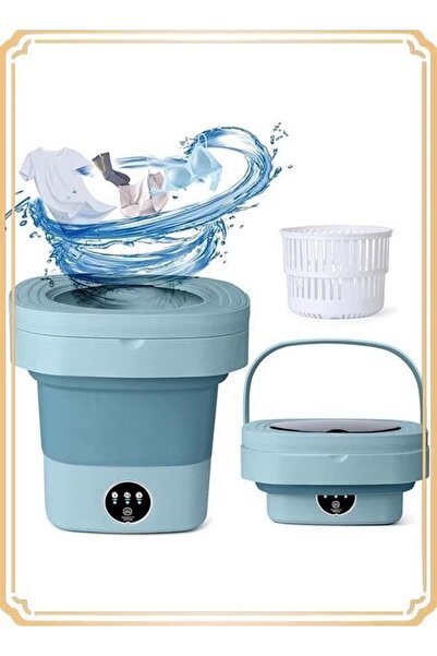 Generic Mini Folding Washing Machine, 8L Portable Washing Machine with Drain ...